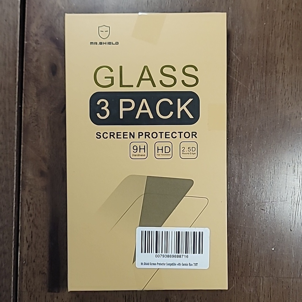 Mr. Shield Glass Screen Protector 3 Pack Garmin Rhino 755T Brand New Sealed